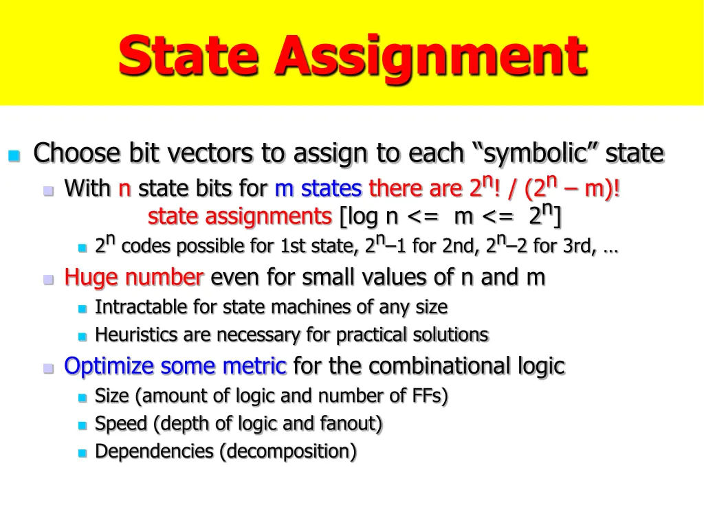 state assignment