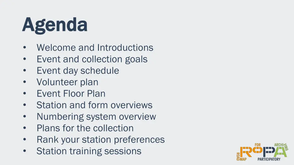 agenda agenda