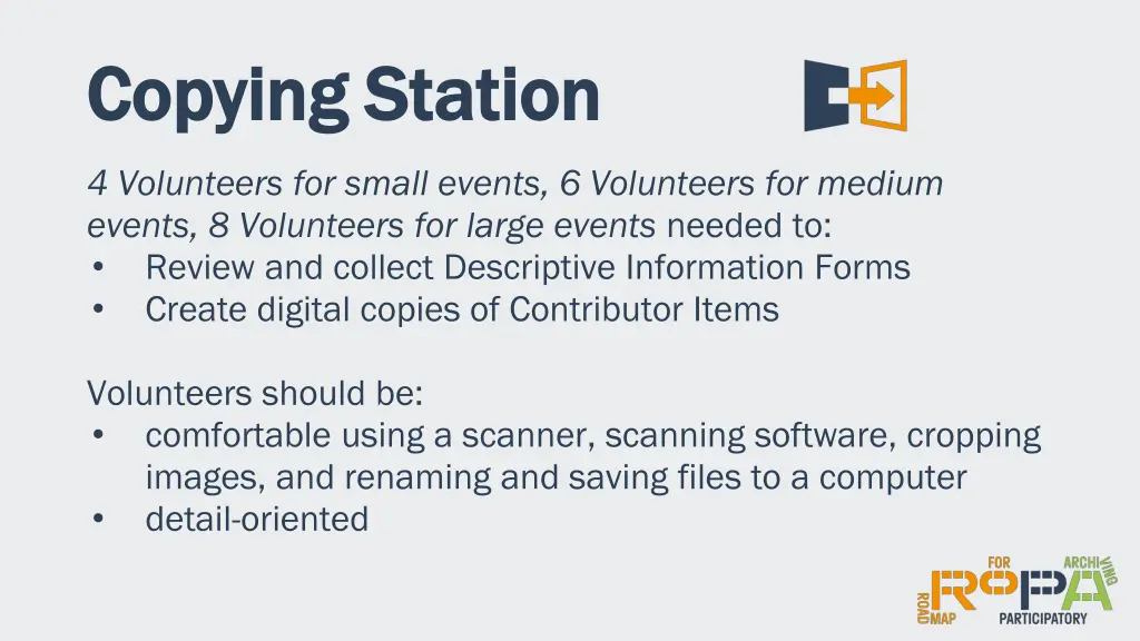 copying copying station