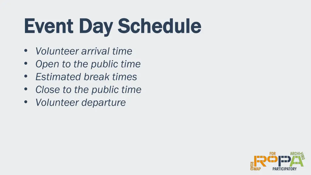 event day schedule event day schedule