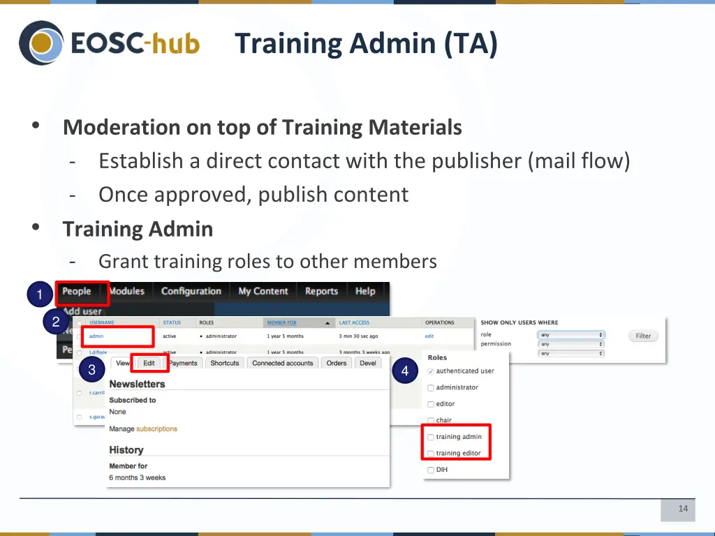 training admin ta