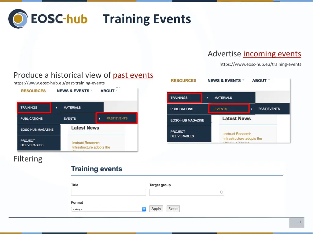 training events