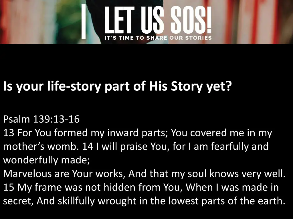 is your life story part of his story yet 1