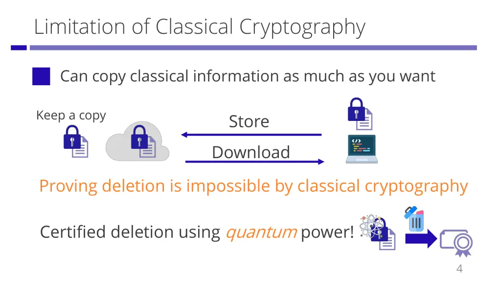limitation of classical cryptography