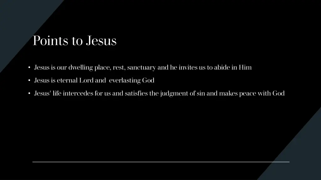 points to jesus