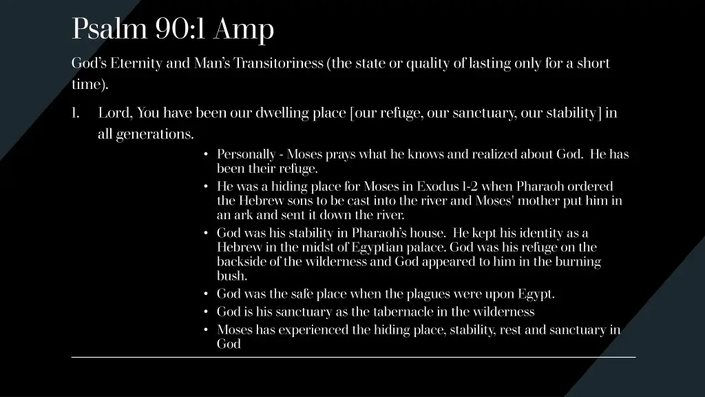 psalm 90 1 amp god s eternity