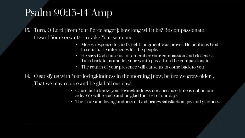 psalm 90 13 14 amp