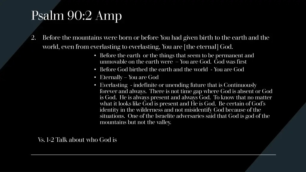 psalm 90 2 amp