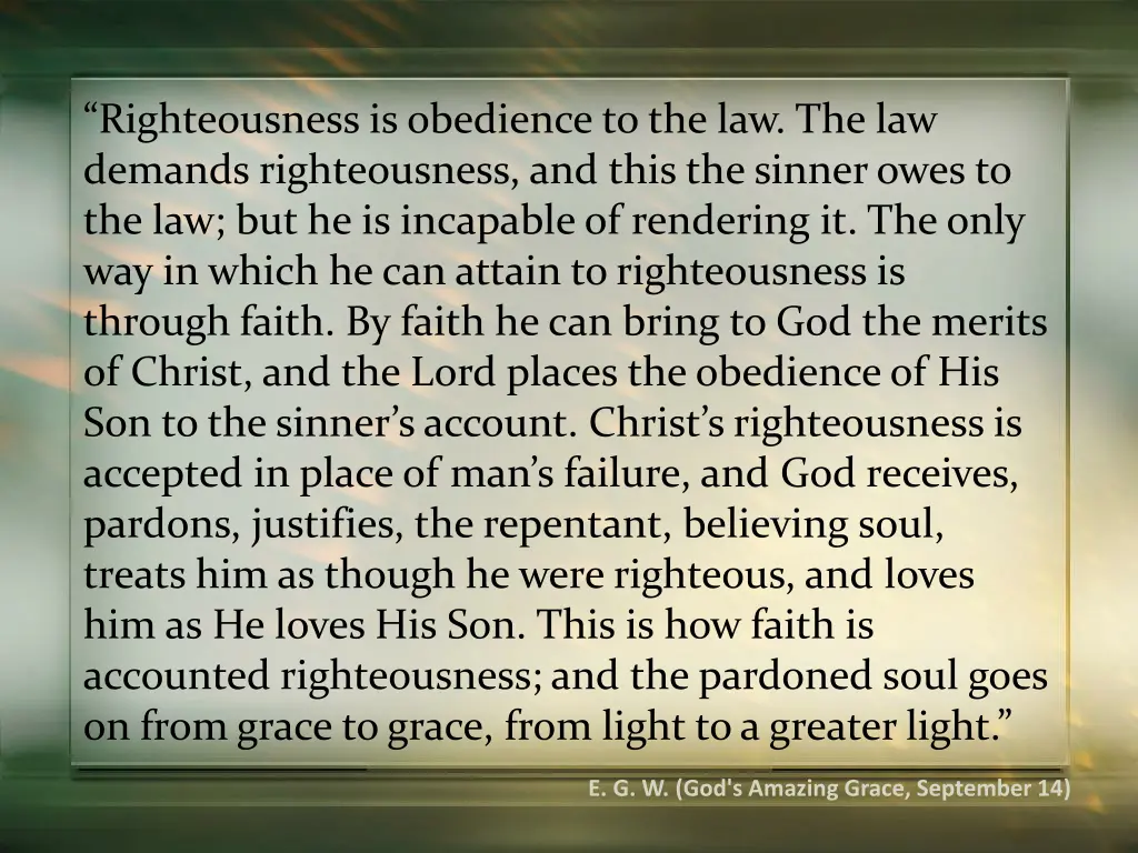 righteousness is obedience