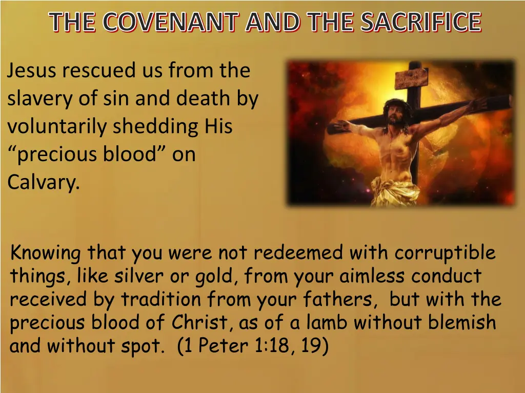 the covenant and the sacrifice
