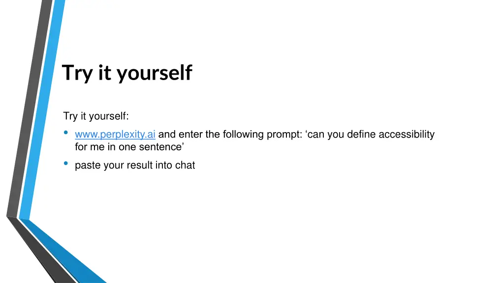 try it yourself