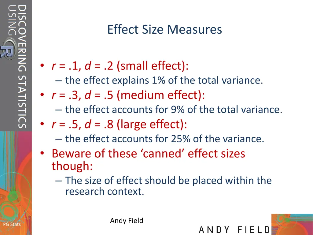 effect size measures