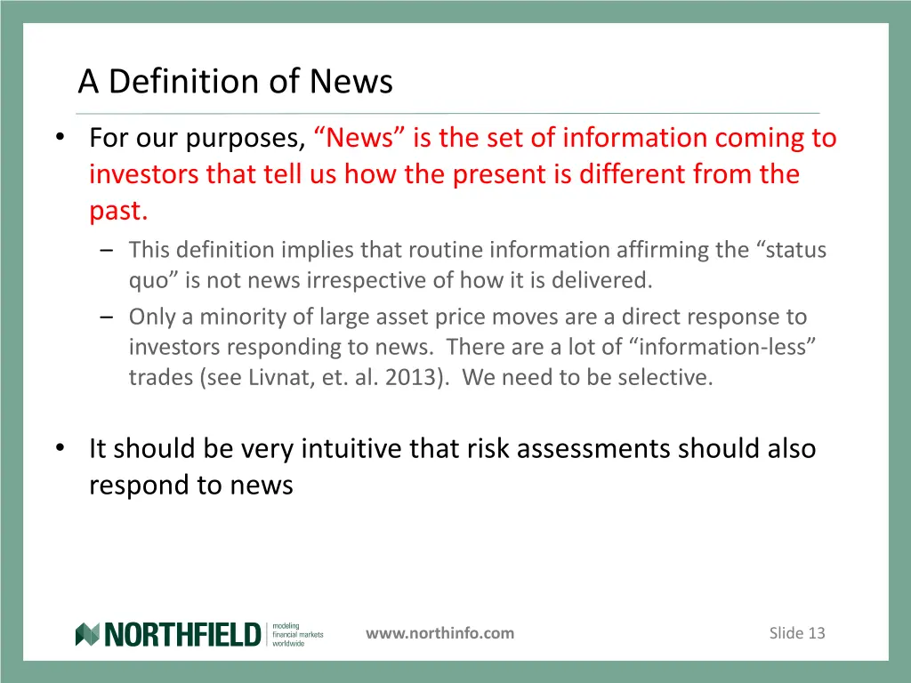 a definition of news