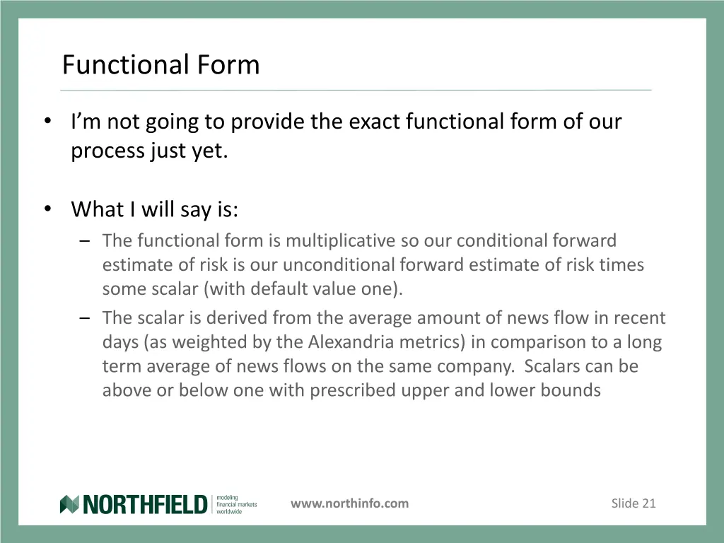 functional form