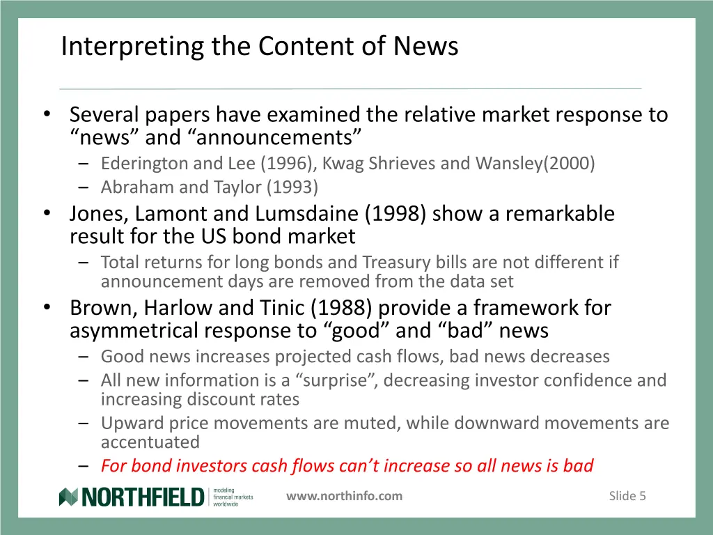 interpreting the content of news