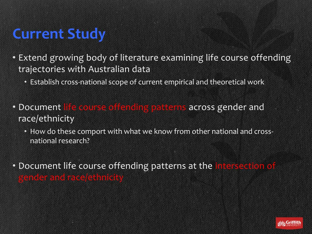 current study