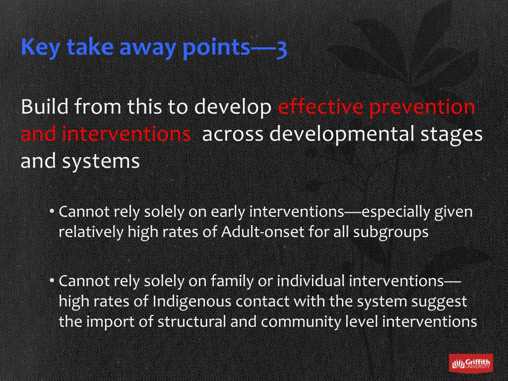 key take away points 3