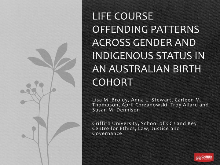 life course offending patterns across gender