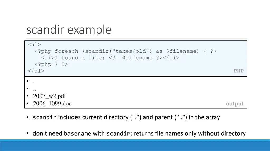 scandir example