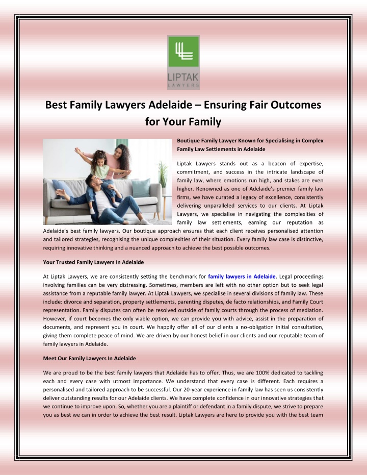 best family lawyers adelaide ensuring fair