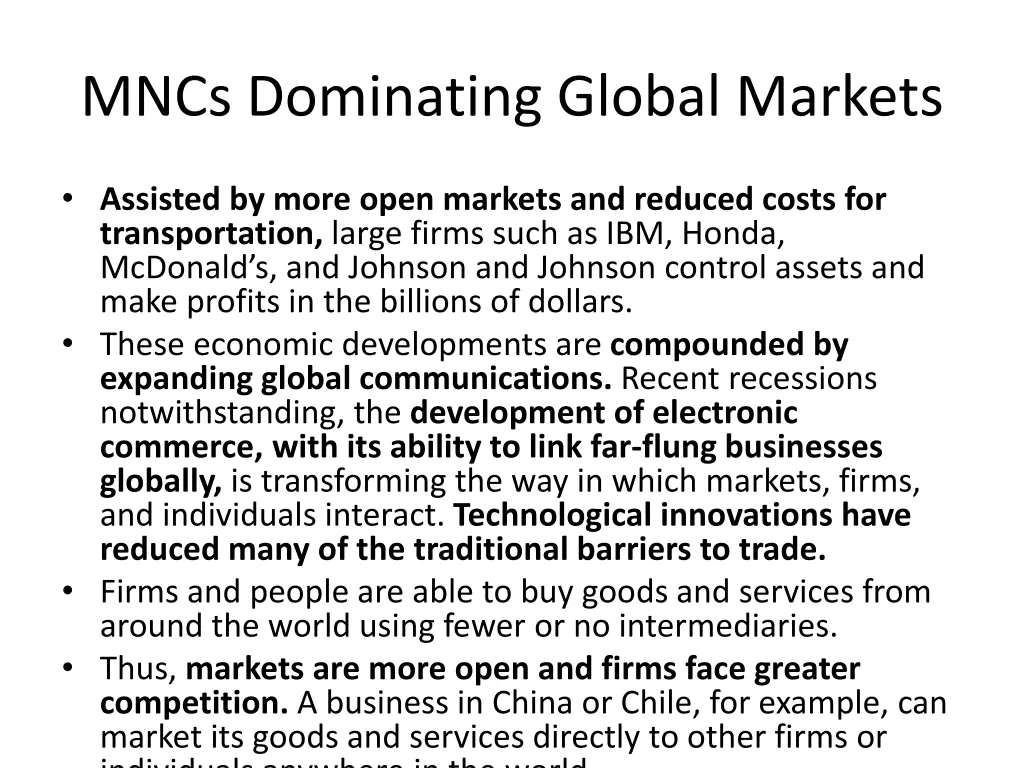 mncs dominating global markets