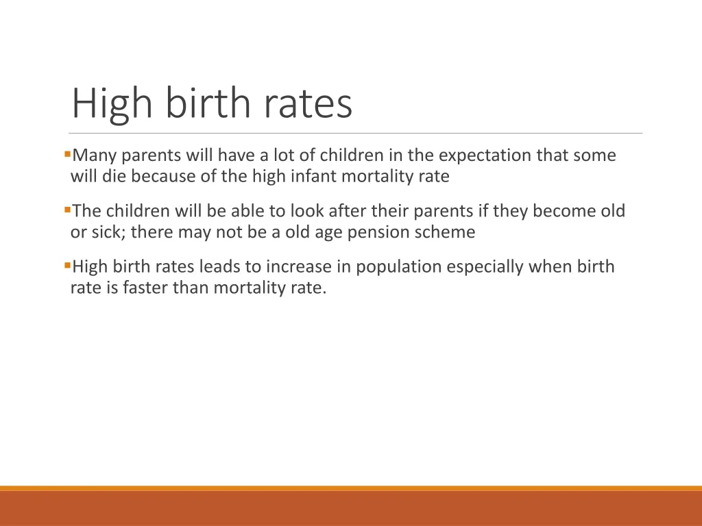 high birth rates