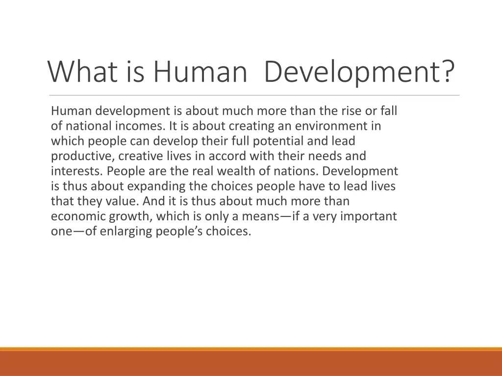 what is human development