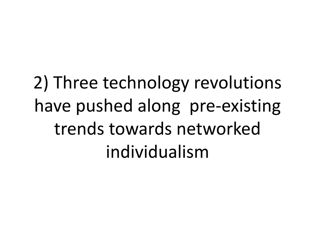 2 three technology revolutions have pushed along