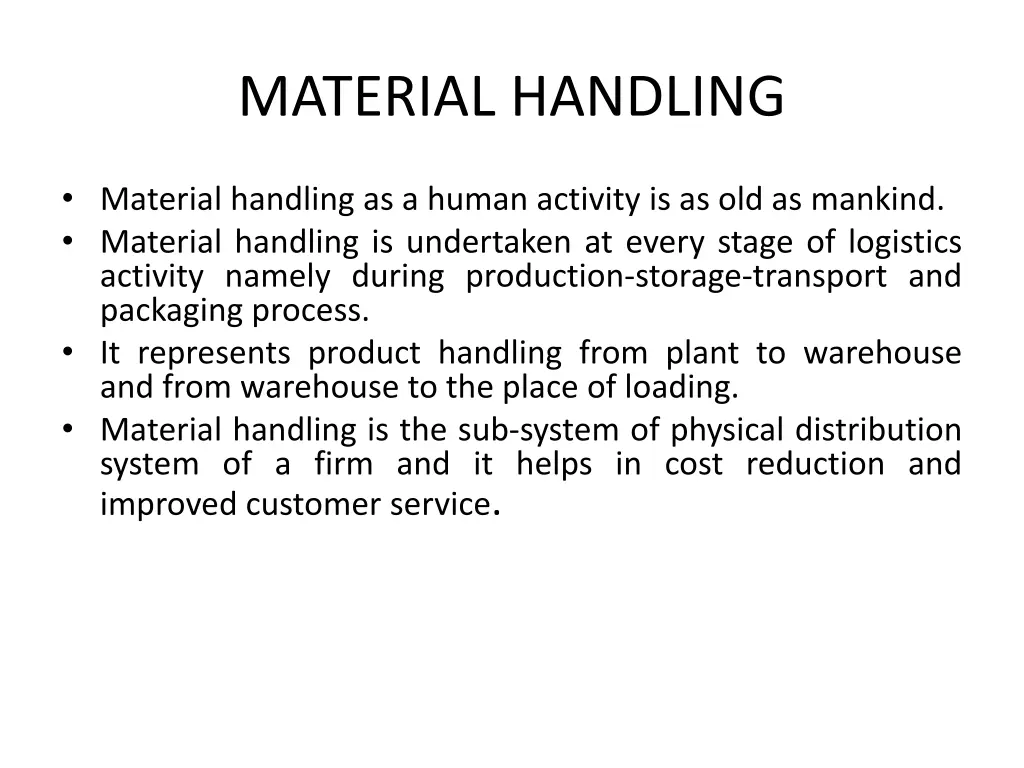 material handling