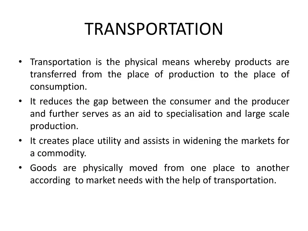 transportation