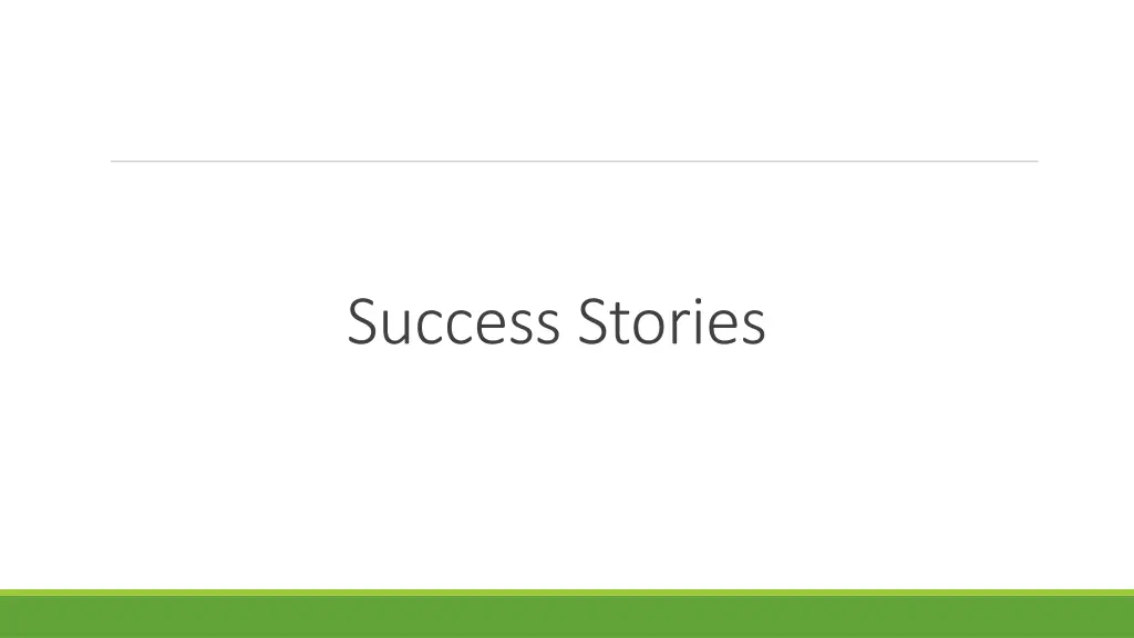 success stories
