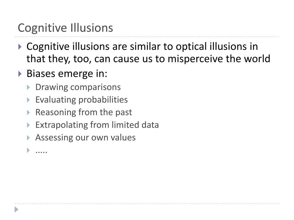 cognitive illusions