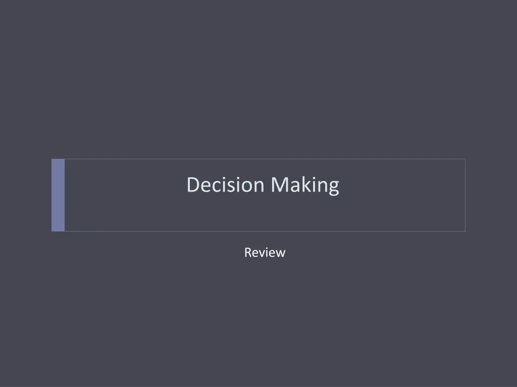 decision making