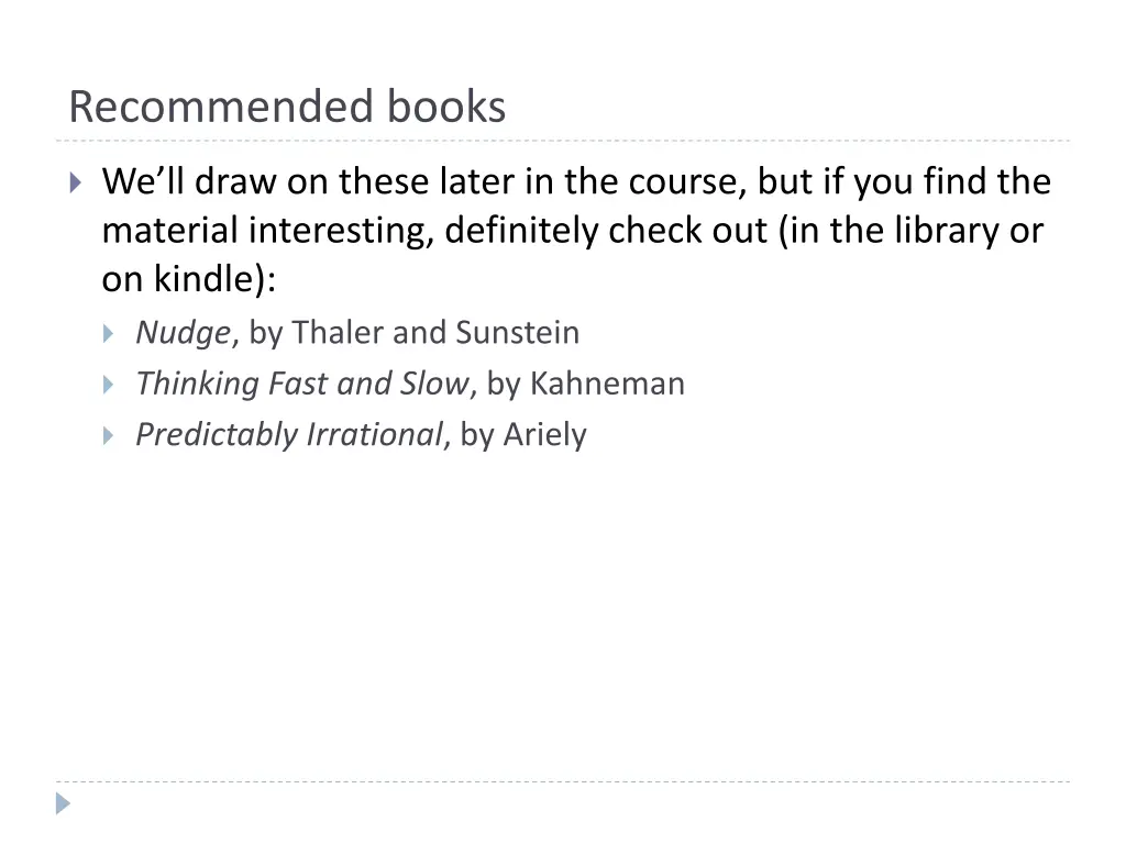 recommended books