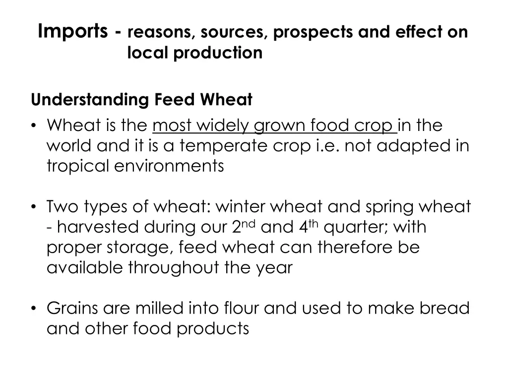 imports reasons sources prospects and effect 1