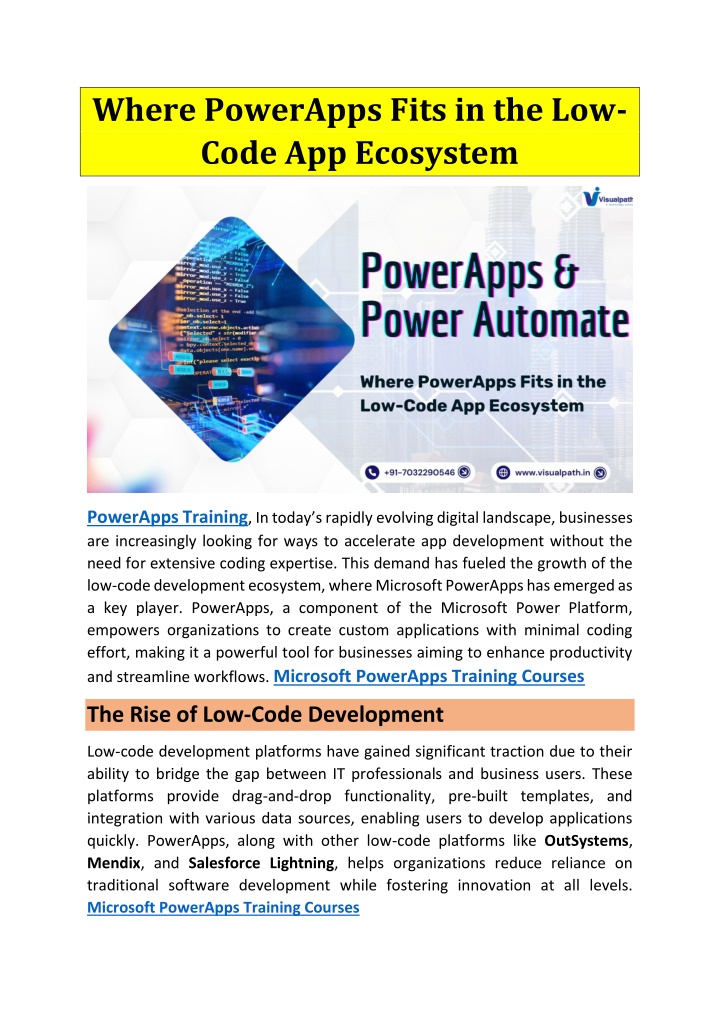 where powerapps fits in the low code app ecosystem
