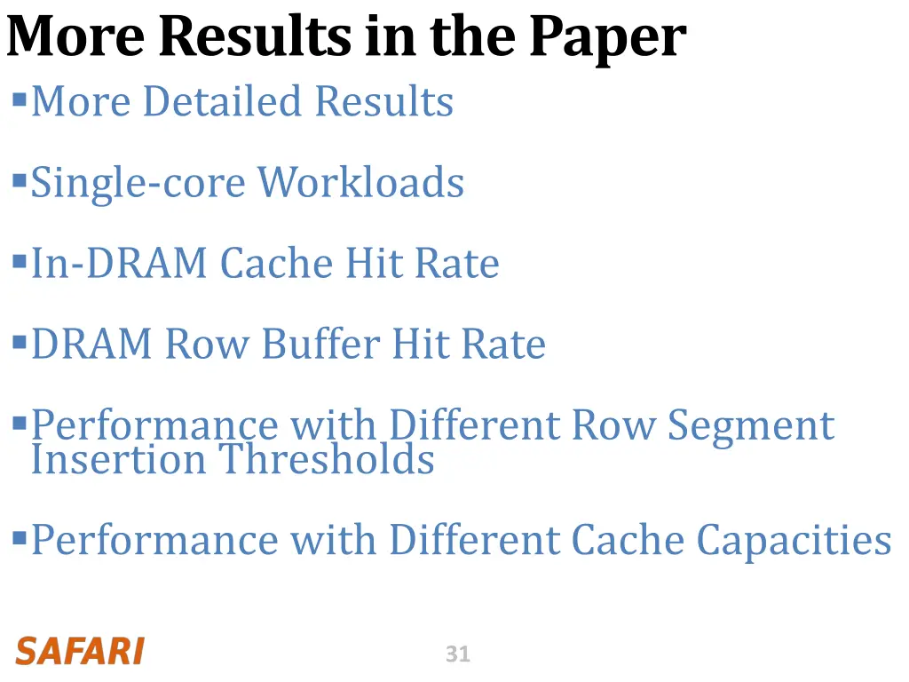 more results in the paper more detailed results
