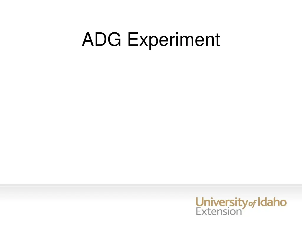 adg experiment