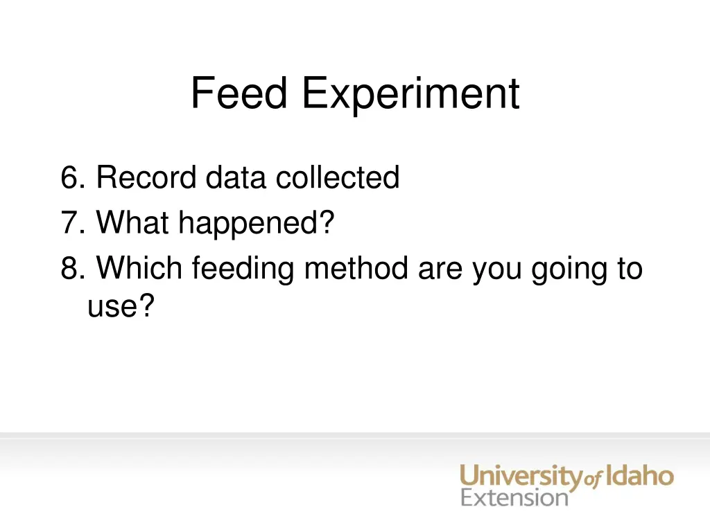 feed experiment 3
