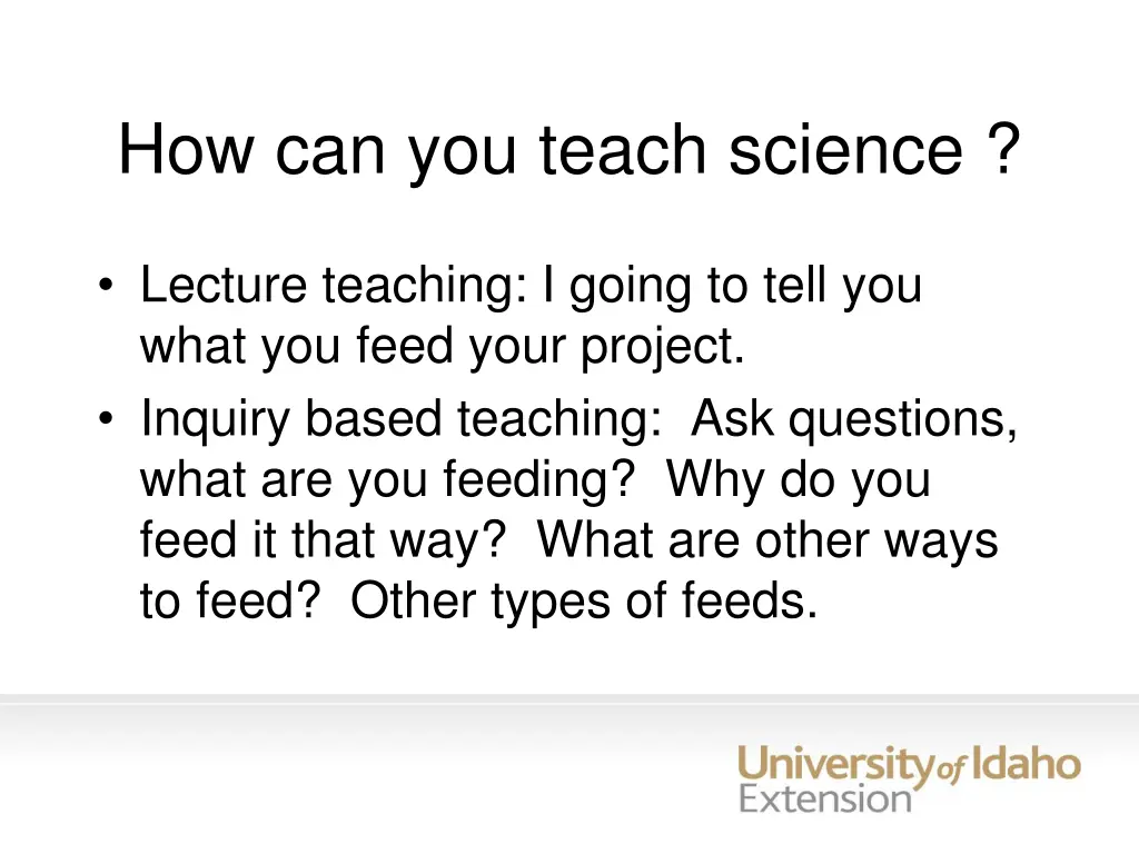 how can you teach science