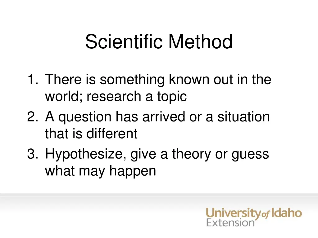 scientific method