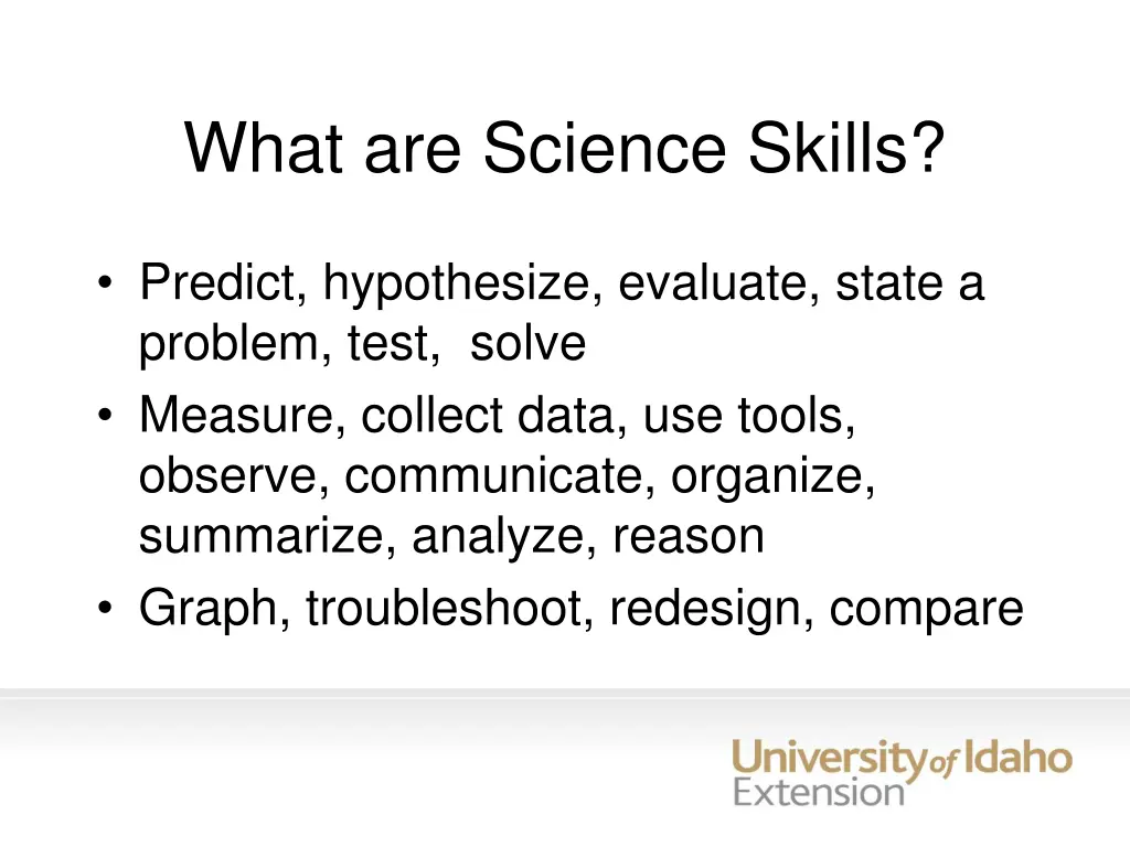 what are science skills