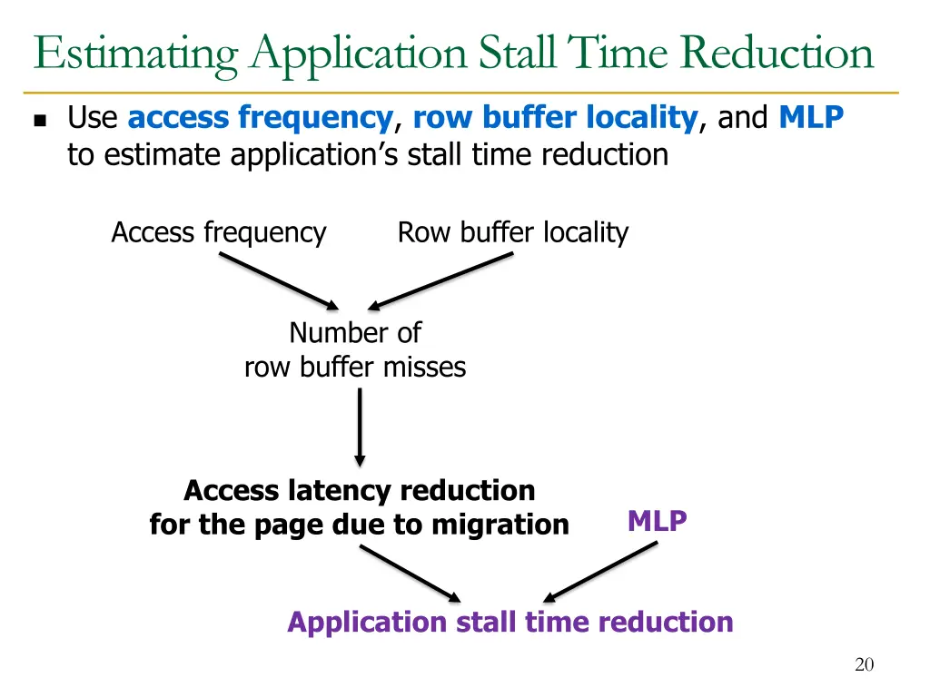 estimating application stall time reduction 1