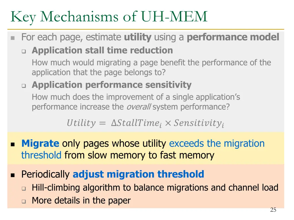 key mechanisms of uh mem 3