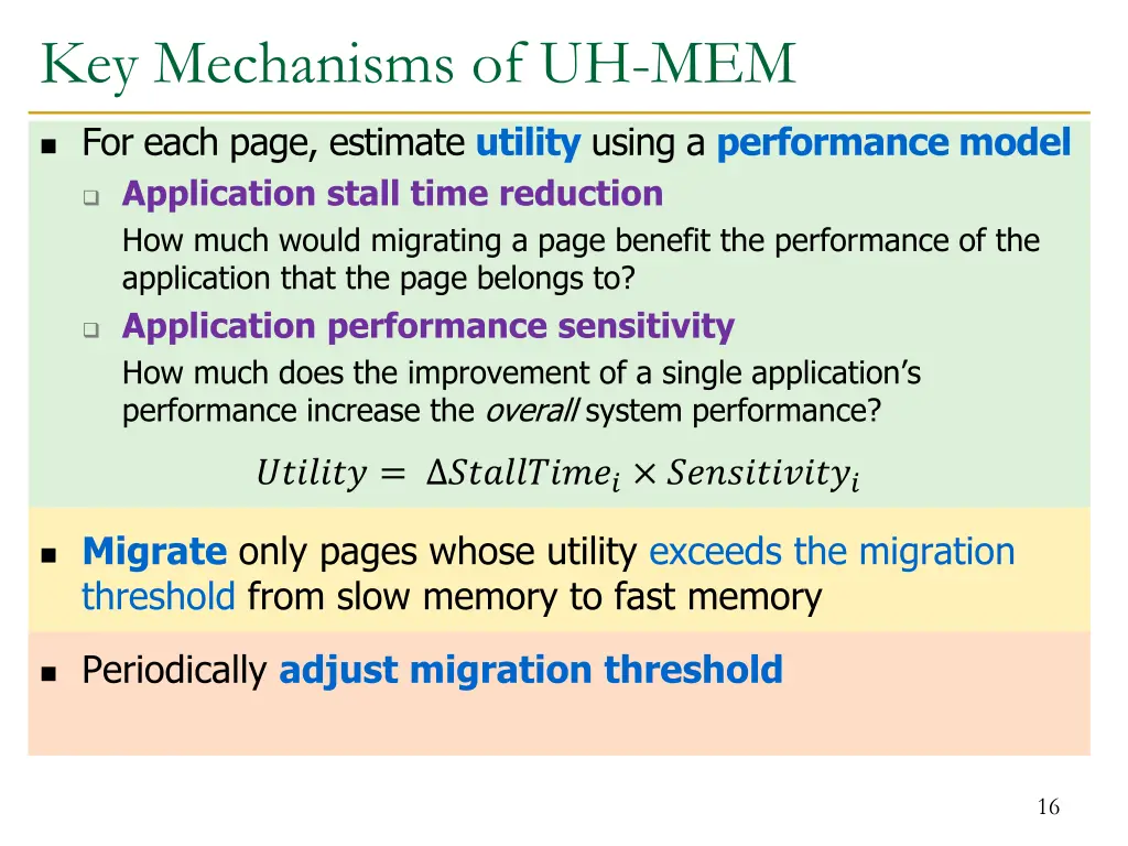 key mechanisms of uh mem