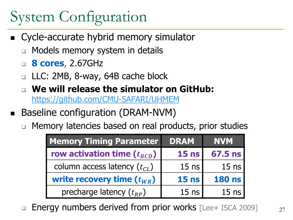 system configuration