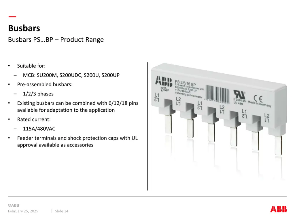 busbars busbars ps bp product range