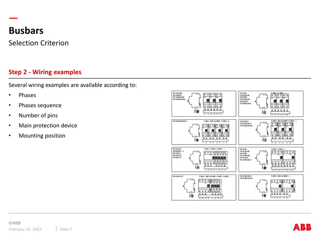 busbars selection criterion 1