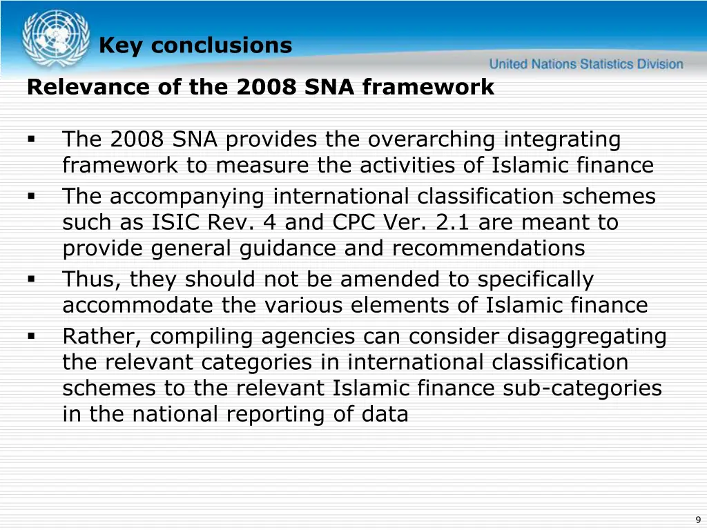 key conclusions