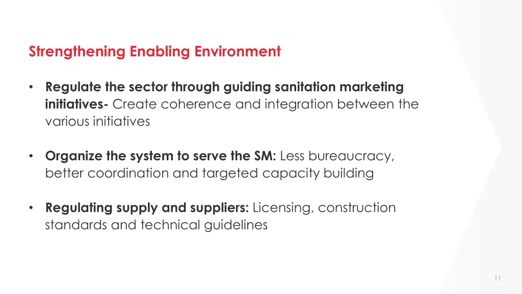 strengthening enabling environment